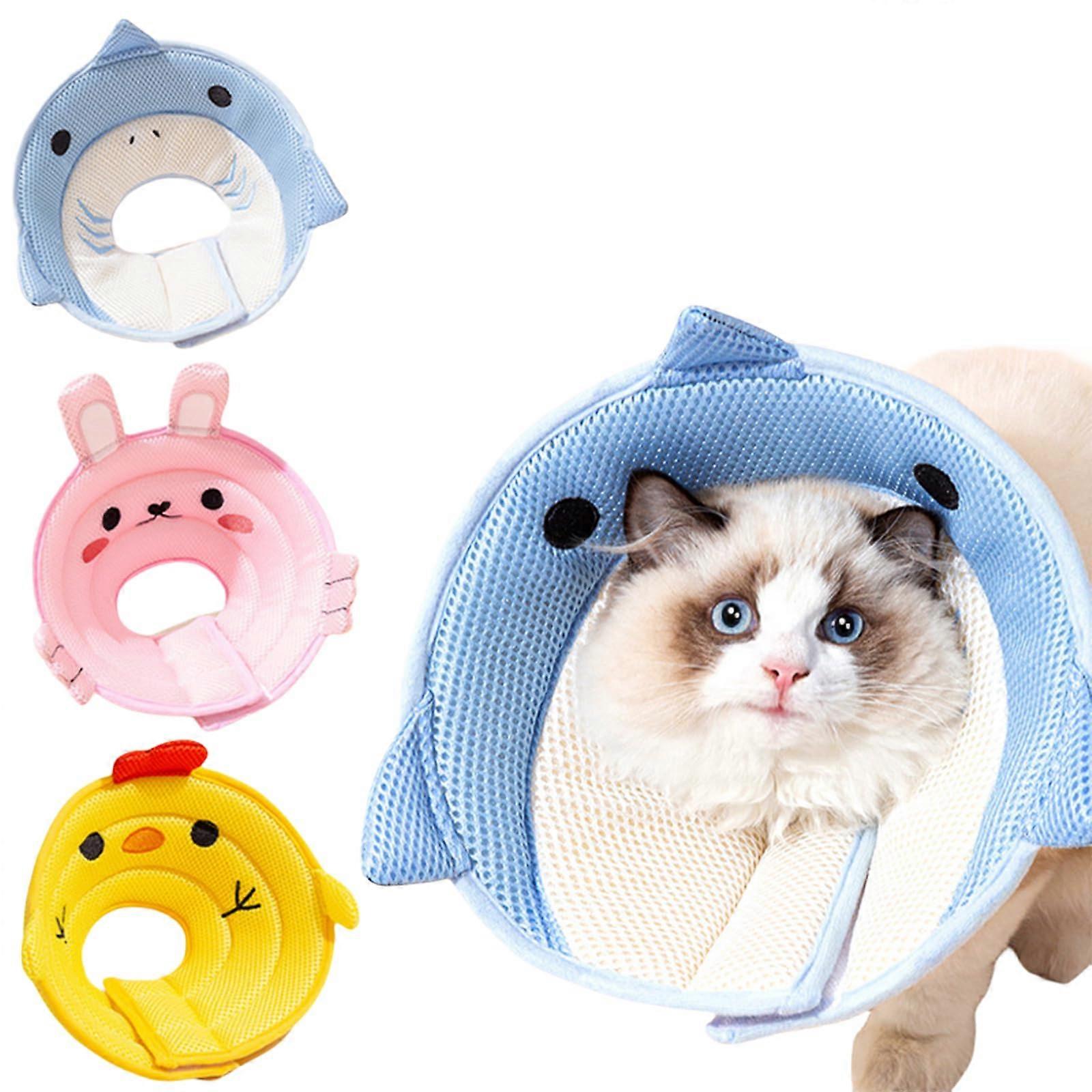 Soft Cat Cone Collar – Adjustable Elizabethan Pet Collar for Cats (Bee – Velvet, Size L)