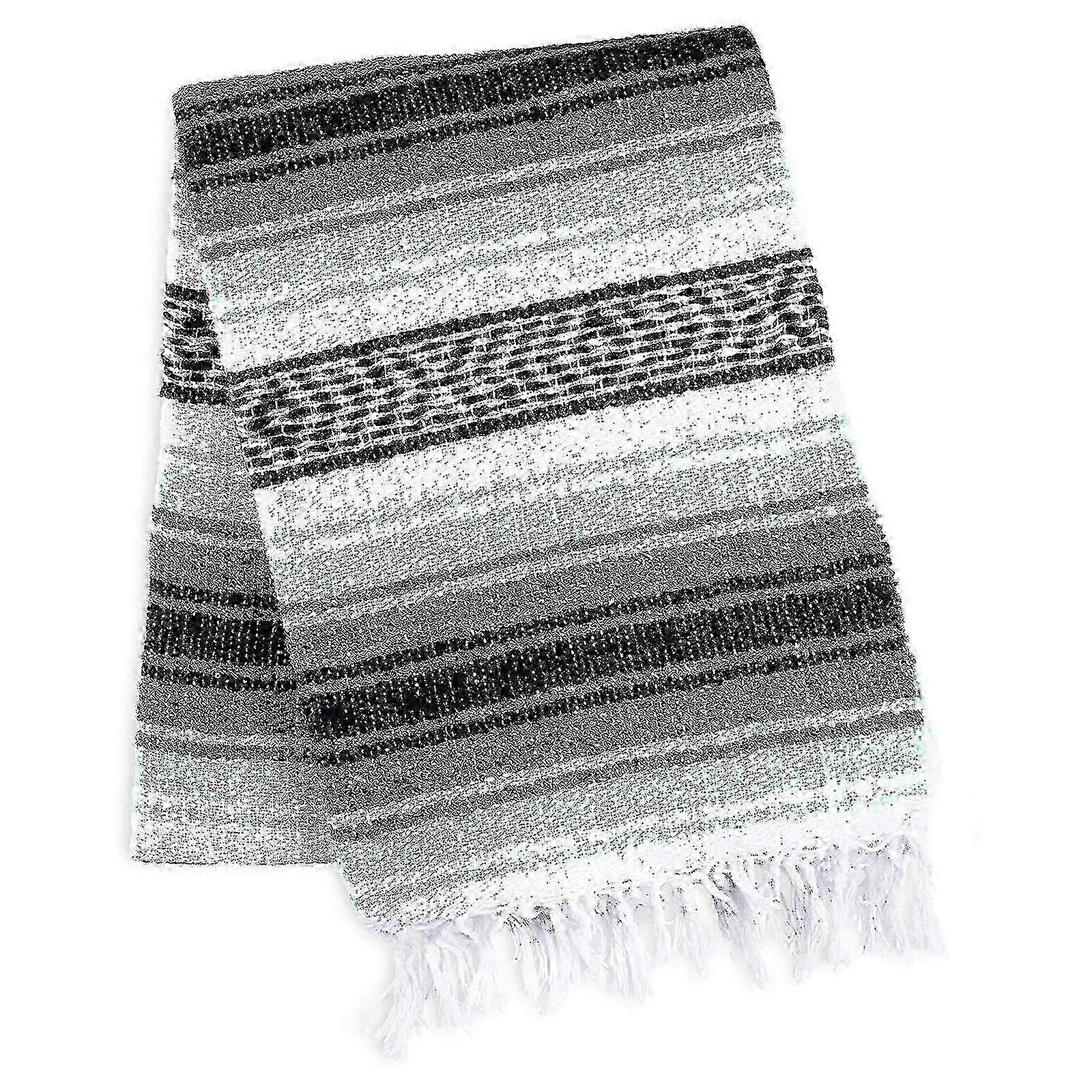 Couverture mexicaine à rayures et motifs • Mille et une couverture, image size:1600x1600