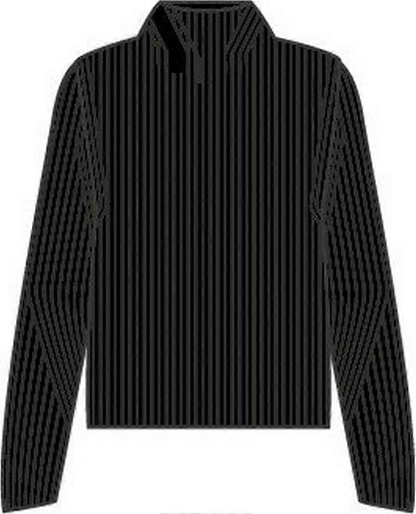 Falke Ribbed Lambswool Mock Neck Sweater - Black