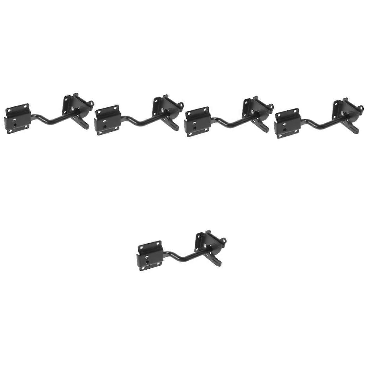 5 Sets Handle Gate Kit for Wooden Fence Gate Carbon Steel Black