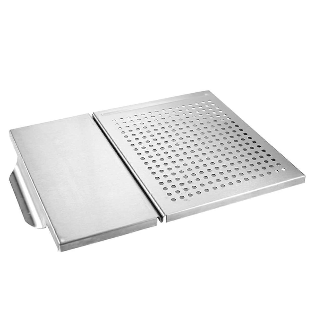 BBQ Grill Plate with Dual Zones for Steak and Vegetables, Compact and Practical Grill Accessories for Indoor and Outdoor Use