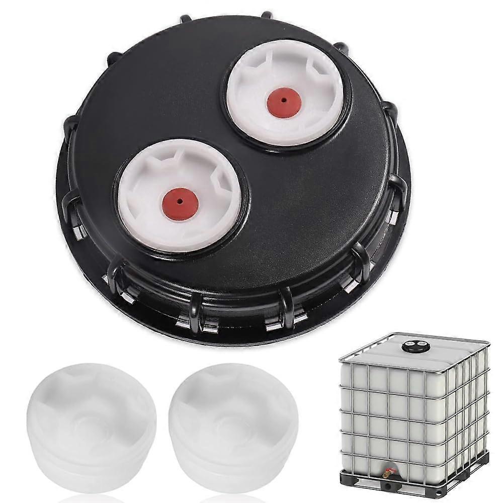 IBC Tank Cap 163 Mm, Vented Lid With Double Vent Holes, 2 Inch Replacement Cap For 1000 L Water Tank Rain Butt Container