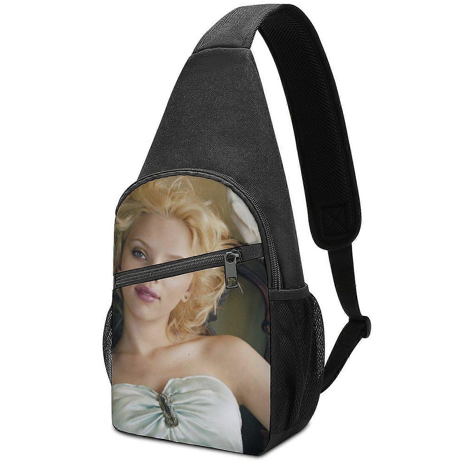 o1450 Scarlett Johansson Functional Oxford Crossbody Bag and Backpack with  Mesh Side Compartments, Sponge Padding, and, image size:1600x1600