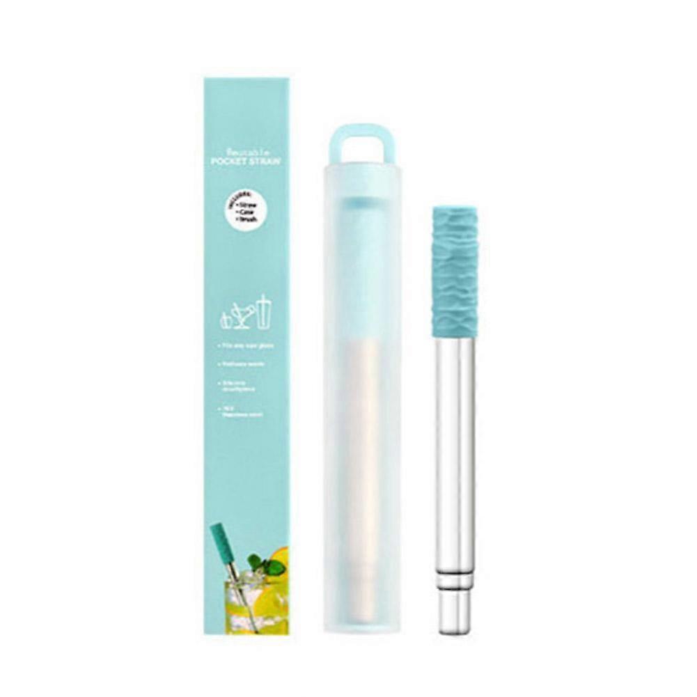 Reusable Telescopic Straw Portable Drinking Straw Set with Cleaning Brush
