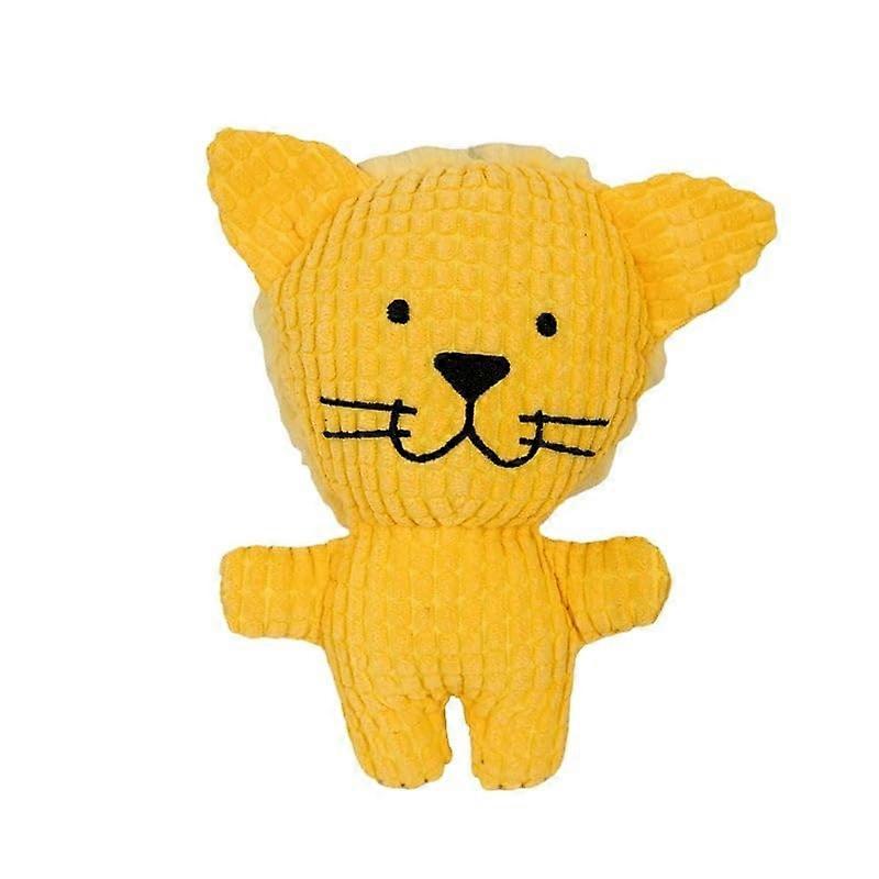 Corn Fiber SelfEntertaining Teddy Chew Toy with Squeaker for Dogs  Cats‌ 18*12cm lion