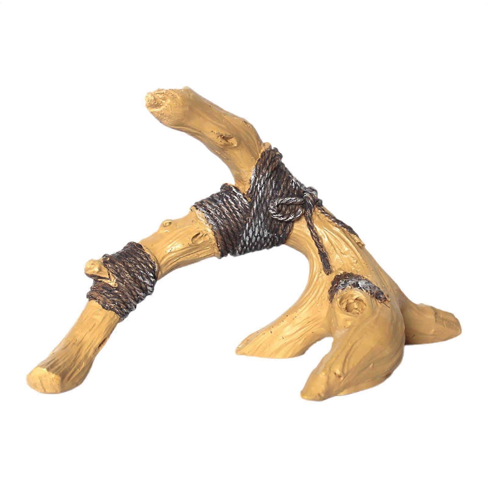 Générique Snake Climbing Branch for Reptile Tanks, 7.87x4.72x3.54 Inch Resin Wood Ornament for Hamster, Chameleon, Lizard Habitat