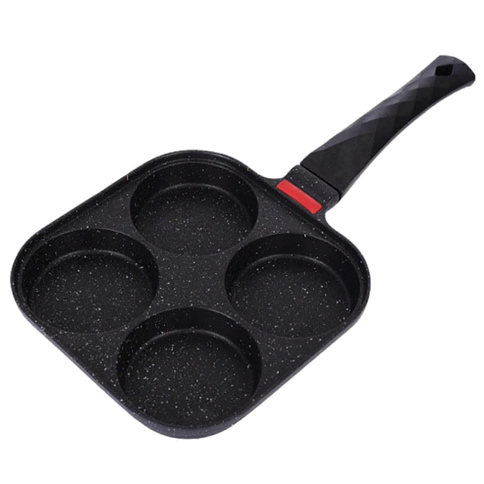 Fried Egg Pan, 4 Hole Pancake Pan, Omelette Pan Egg Cooker, NonStick for Camping