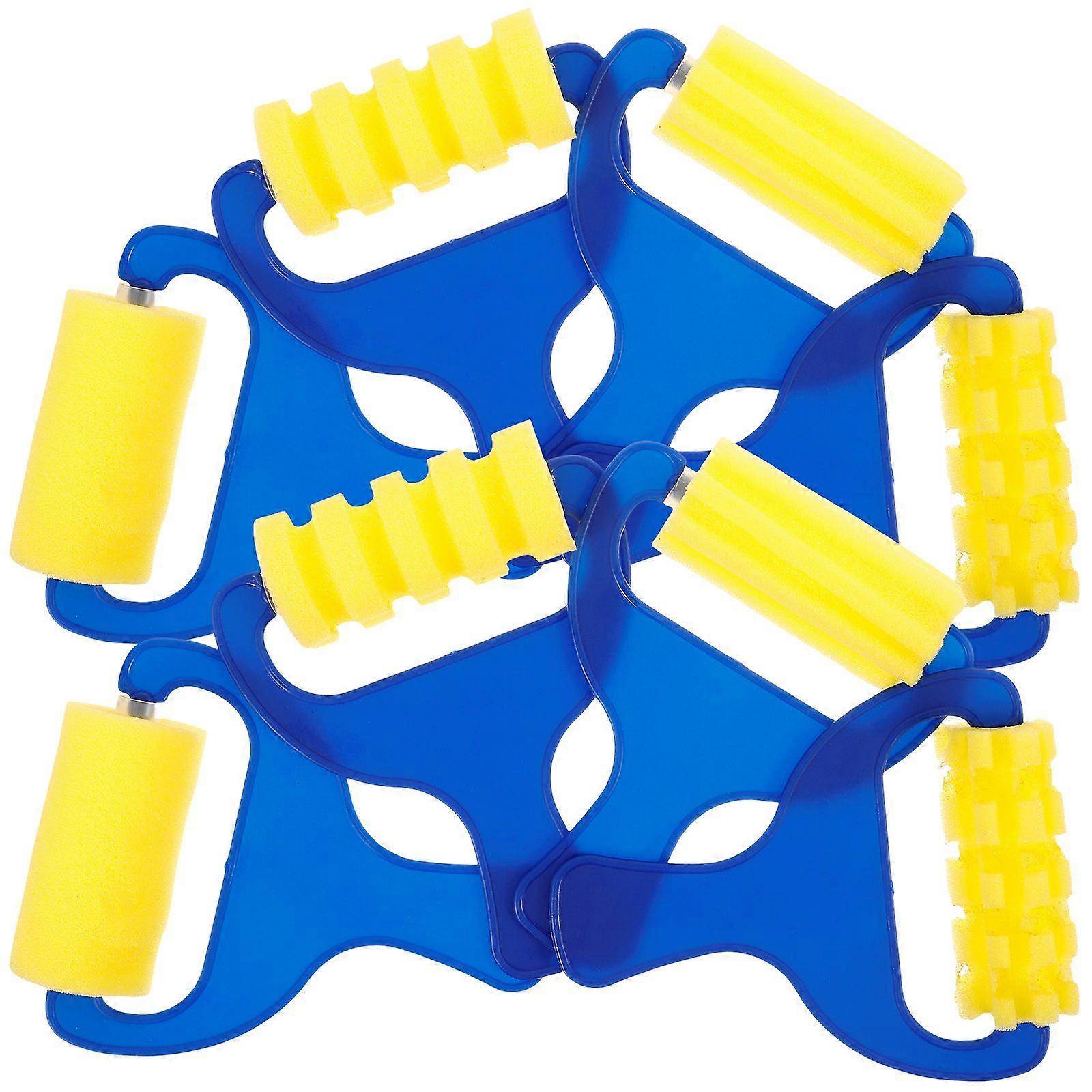 8Pcs Drawing Sponge Brush Creative Funny Graffiti Tool Sponge Stamp Brush for Kids Children Girls