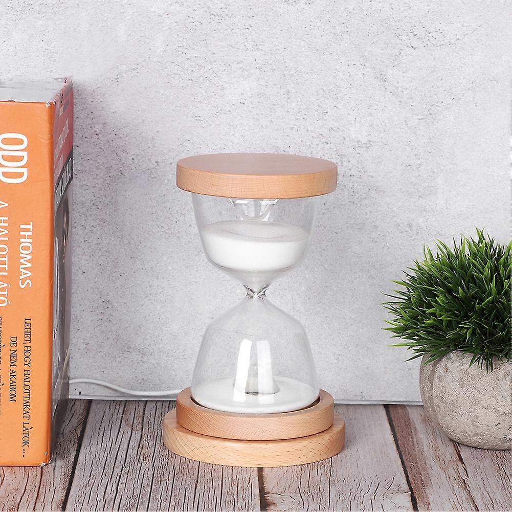 15 Minutes LED Light Hourglass, Innovative Sensor Sand Timer, Home Table Ornament Gift, White Light