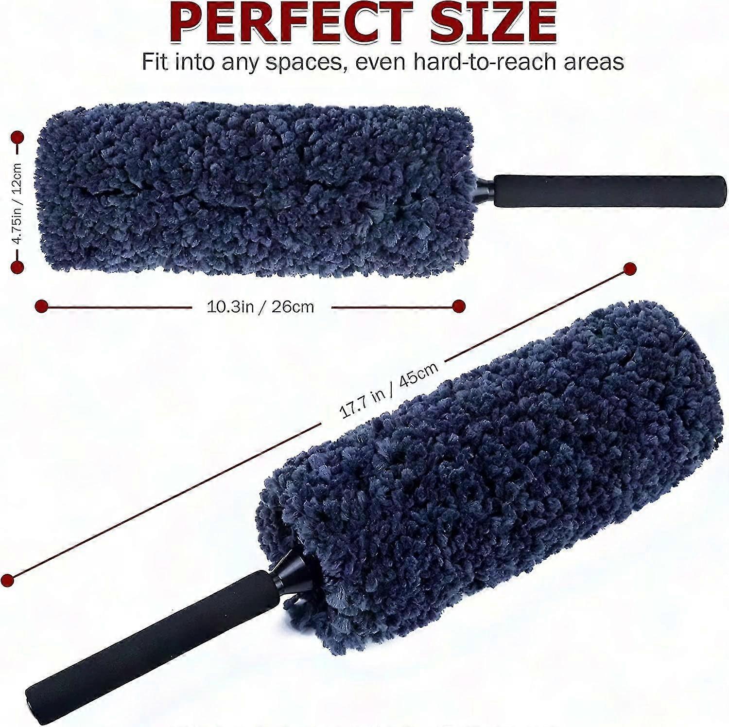 Automotive Dust Collector Kit - Ultra-Soft Microfiber, Lint-Free, with Storage Bag & Durable Handle for Interior/Exterior Cleaning