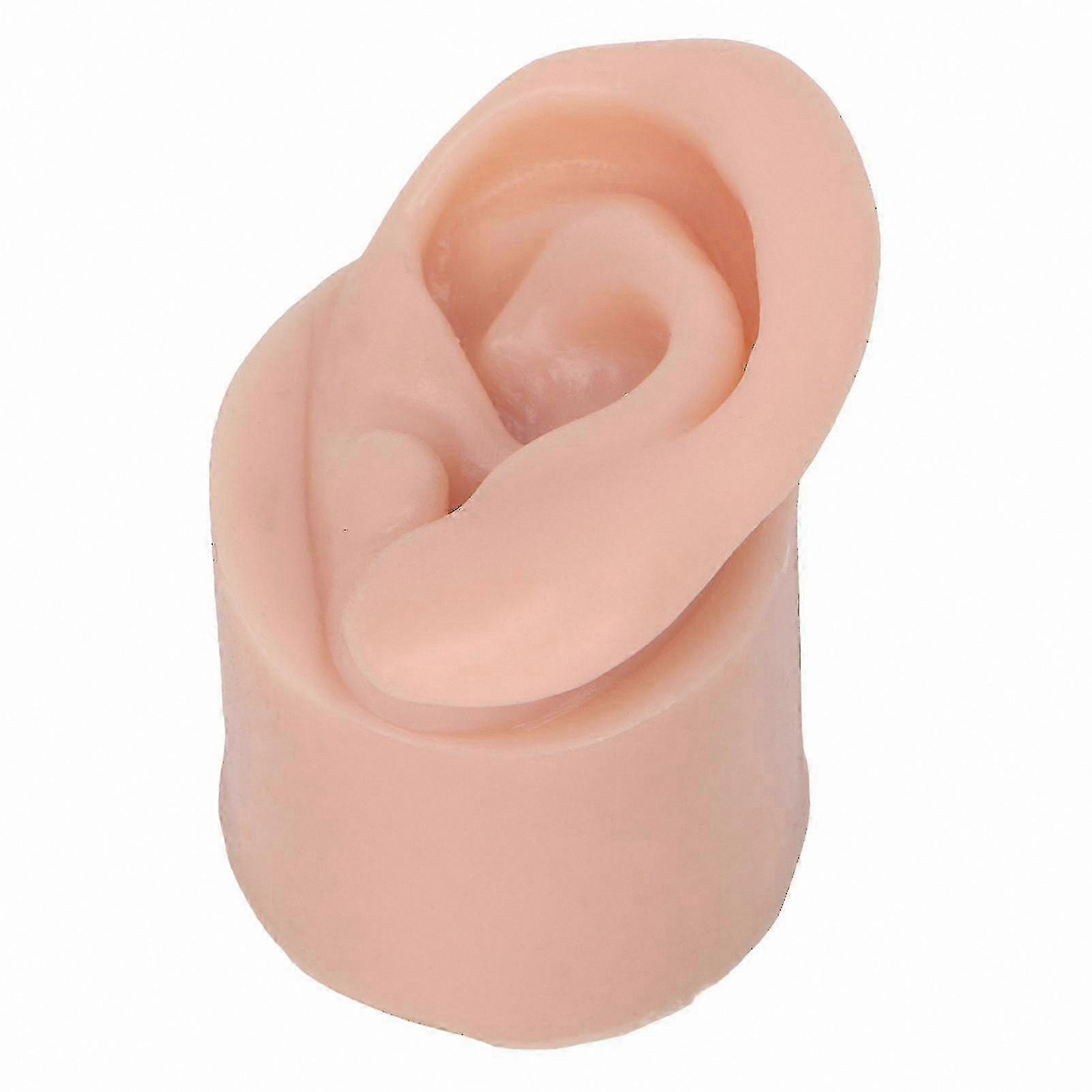 Medium Skin Tone Silicone Ear Model for Piercing Practice and Earring Display