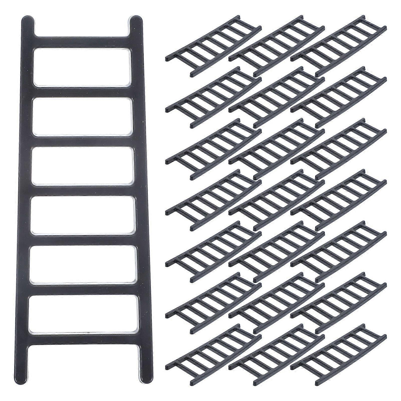 30 Pcs Creative Ladder Shape Cake Toppers Sponge Birthday Cake Insert Cards