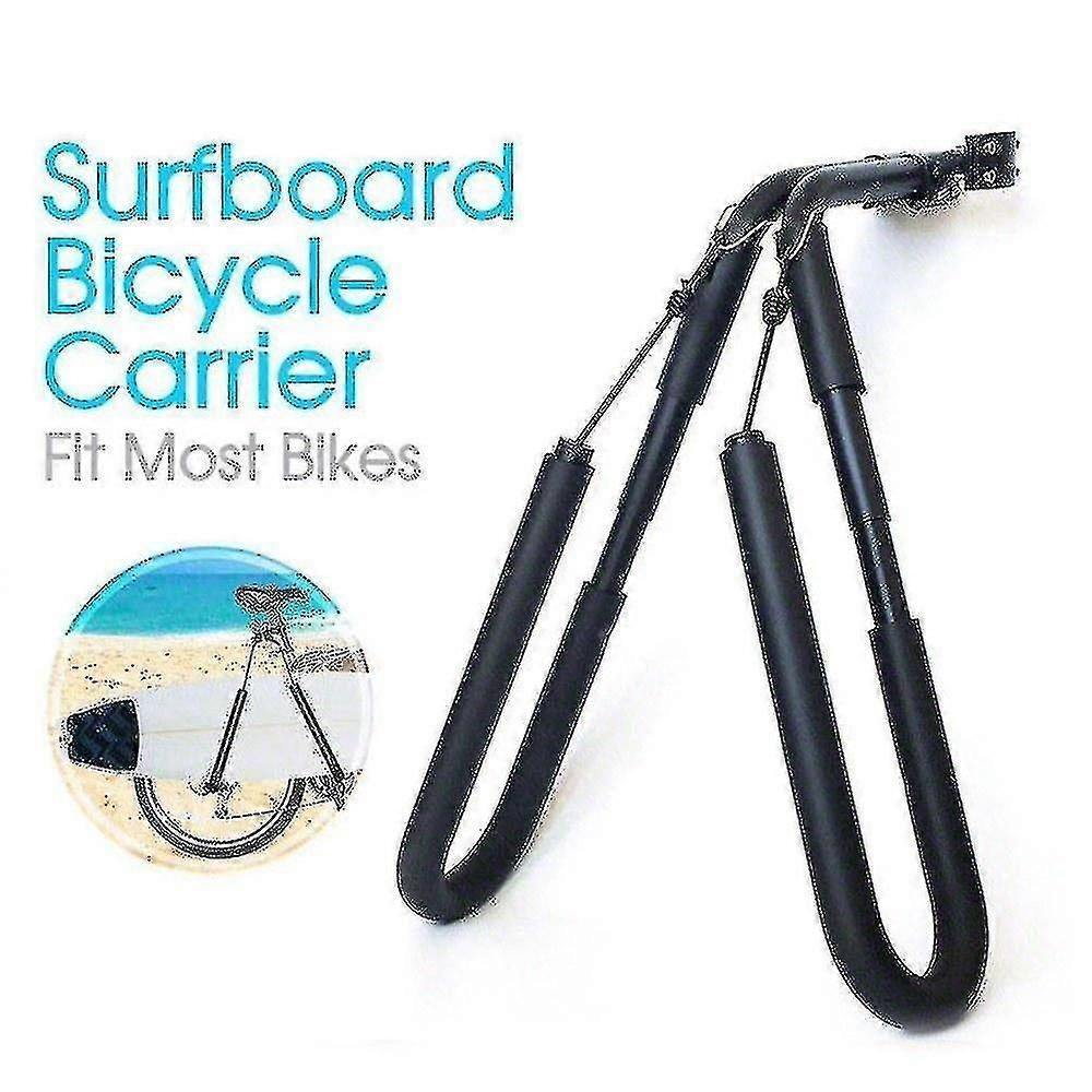 Adjustable Surfboard Bicycle Carrier Rack, Skimboard and Kiteboard Holder