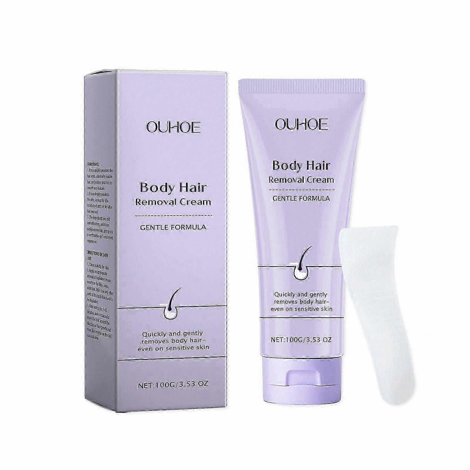 Gentle Hair Removal Cream for Sensitive Skin with Applicator, Suitable for Armpits Legs Arms Bikini Line