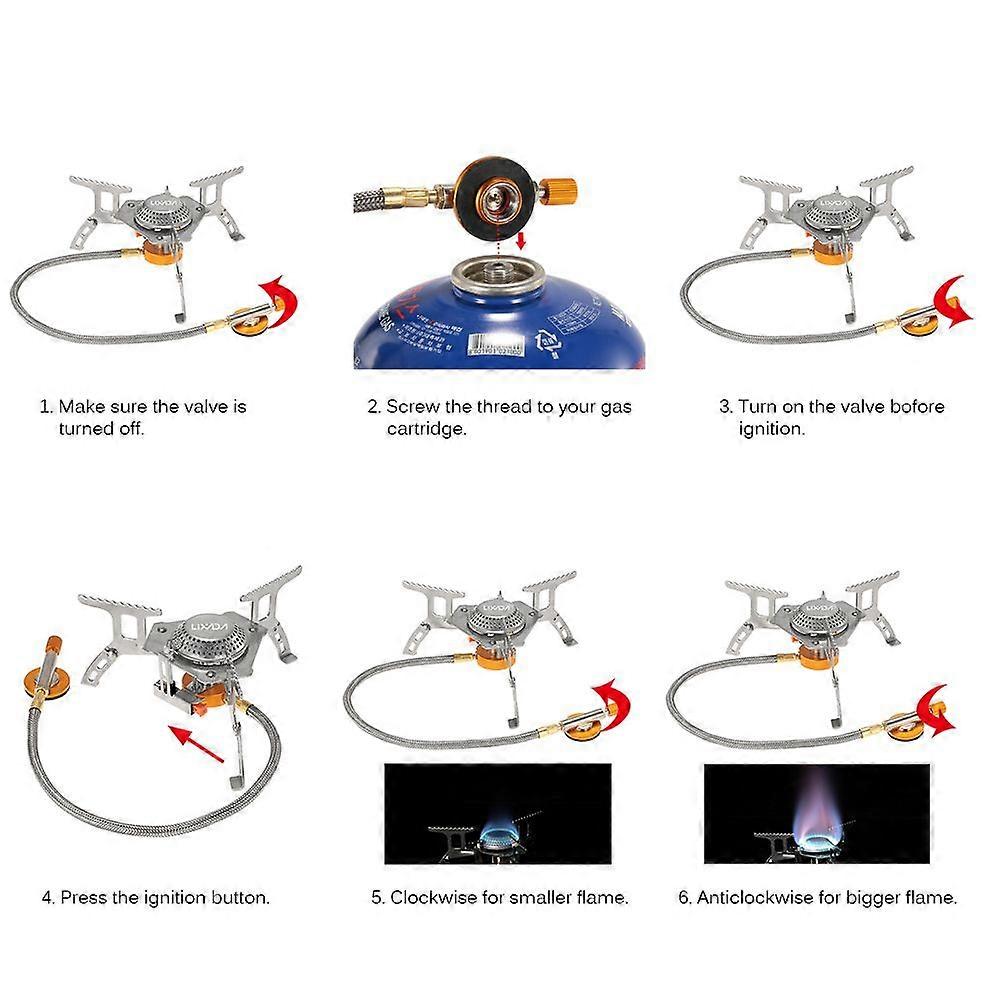 Outdoor Stove Split Type Portable Adjustable Flame Camping Stove for Hiking Outdoor Activities