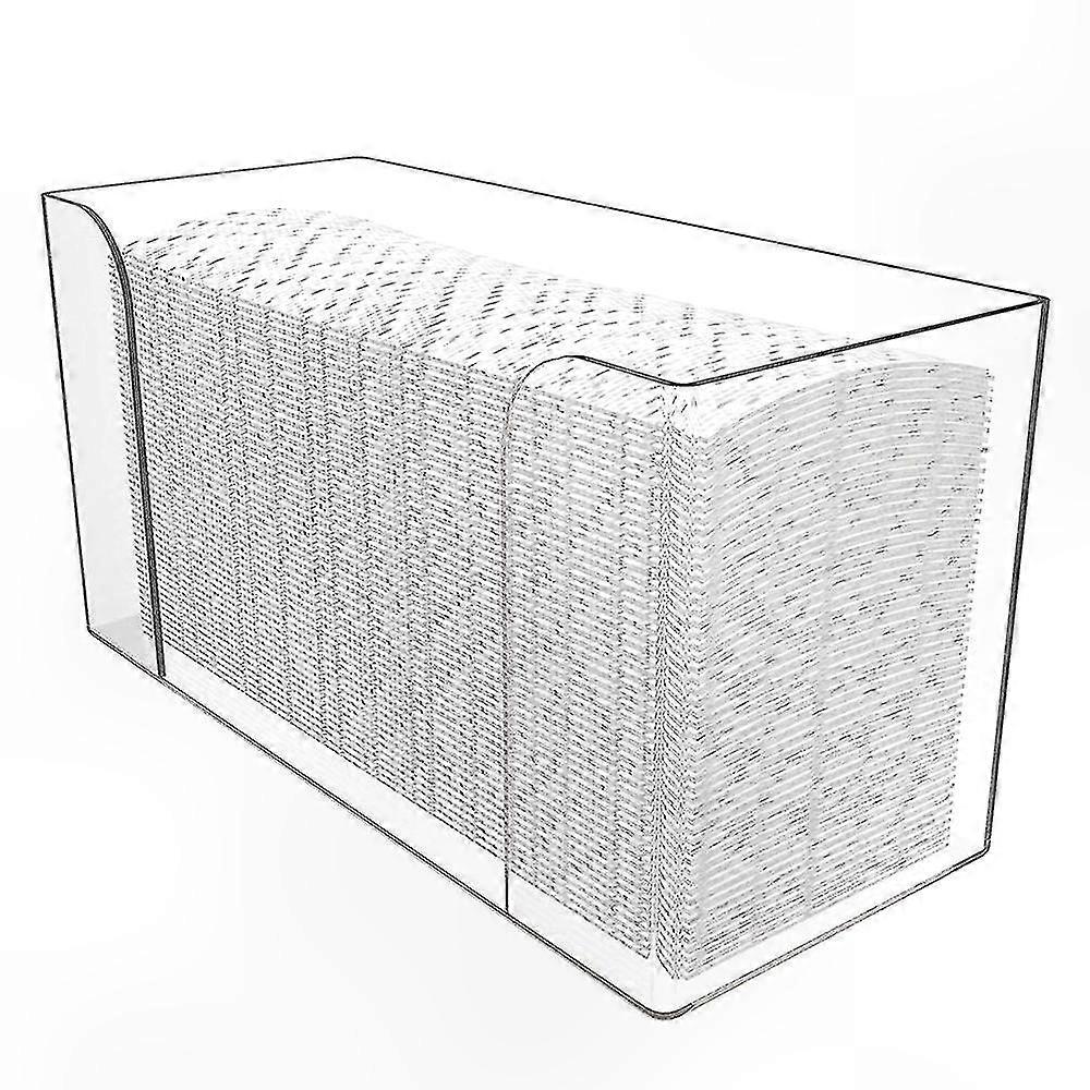 Clear Countertop Paper Towel Holder, Compatible with Z-fold, C-fold, and Multi-fold Towels, Durable Napkin Dispenser for Guest Use