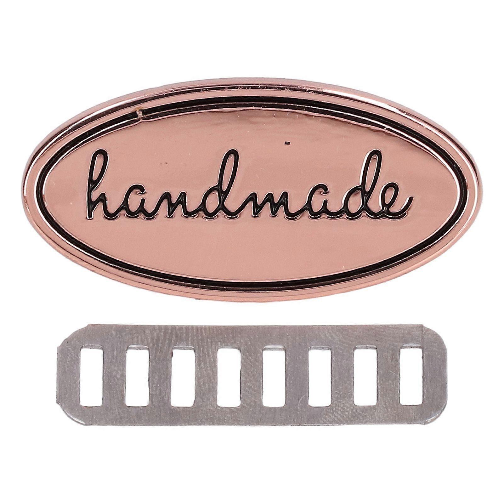 Hand Made Labels Multiple Colors Available Environmentally Friendly Durable Exquisite Tag for DIY Bags WalletsRose Gold