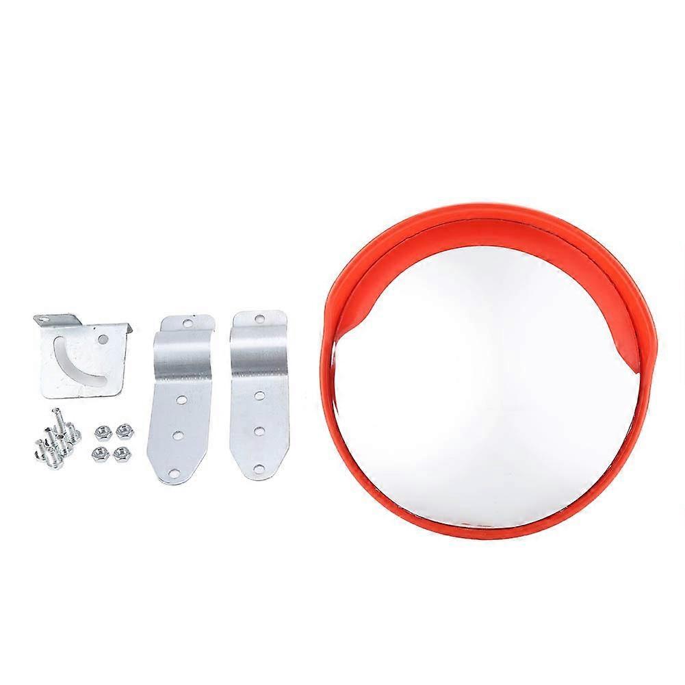 Convex Traffic Safety Mirror 30 cm Diameter with Wall Bracket for Driveway Warehouse Garage Blind Spot Elimination
