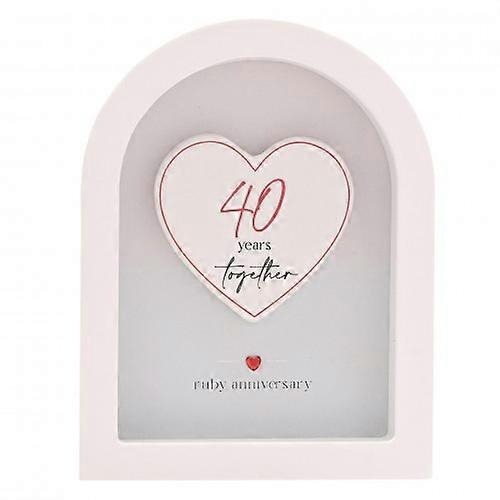 Amore Arch Plaque 18cm - 40 Years