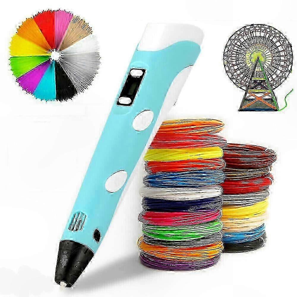 3D Printing Pen with LCD Screen, 12 Colors, Includes PLA/ABS Filament for Kids and Adults
