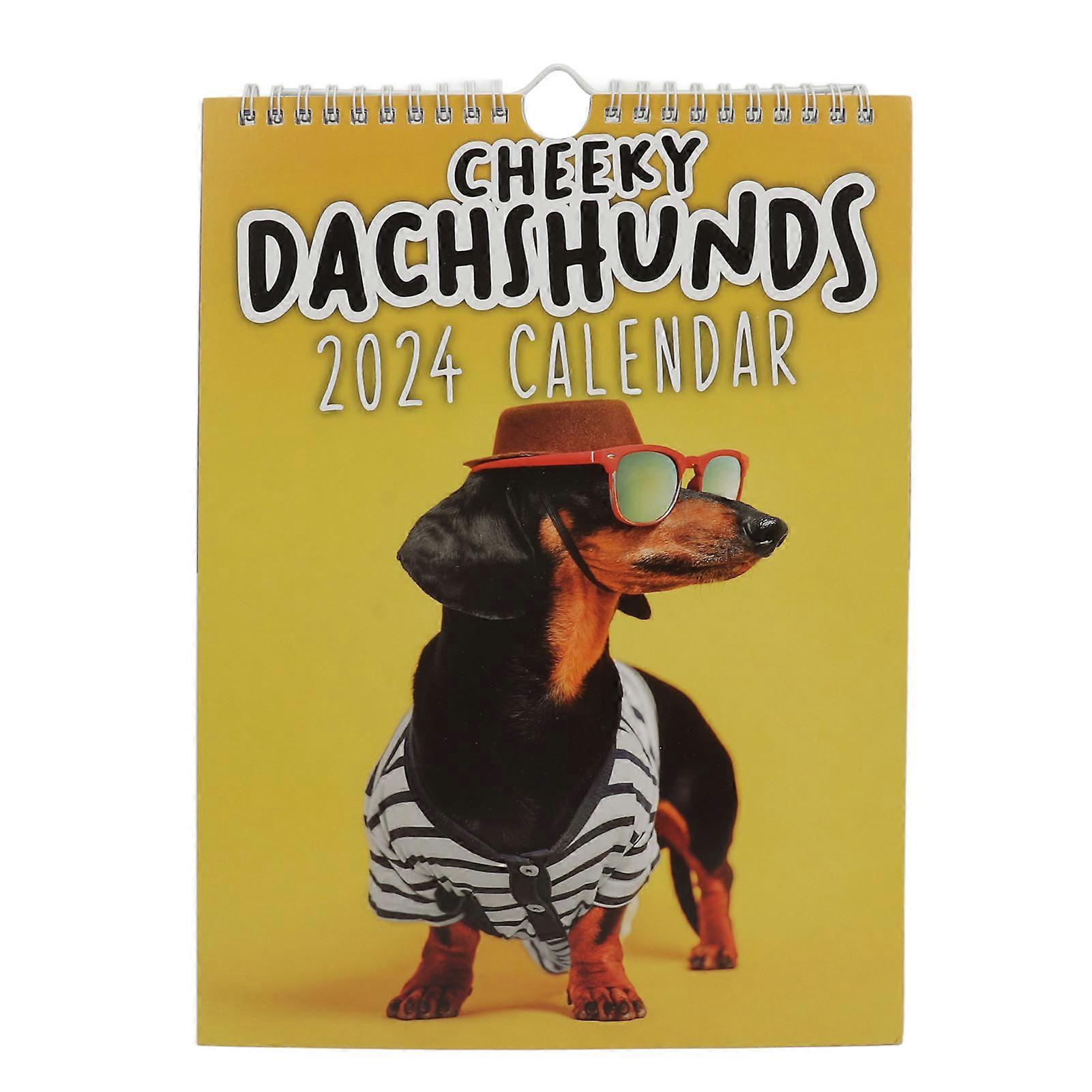 2024 Dog Wall Calendar Large Writing Block with Cute Funny Images