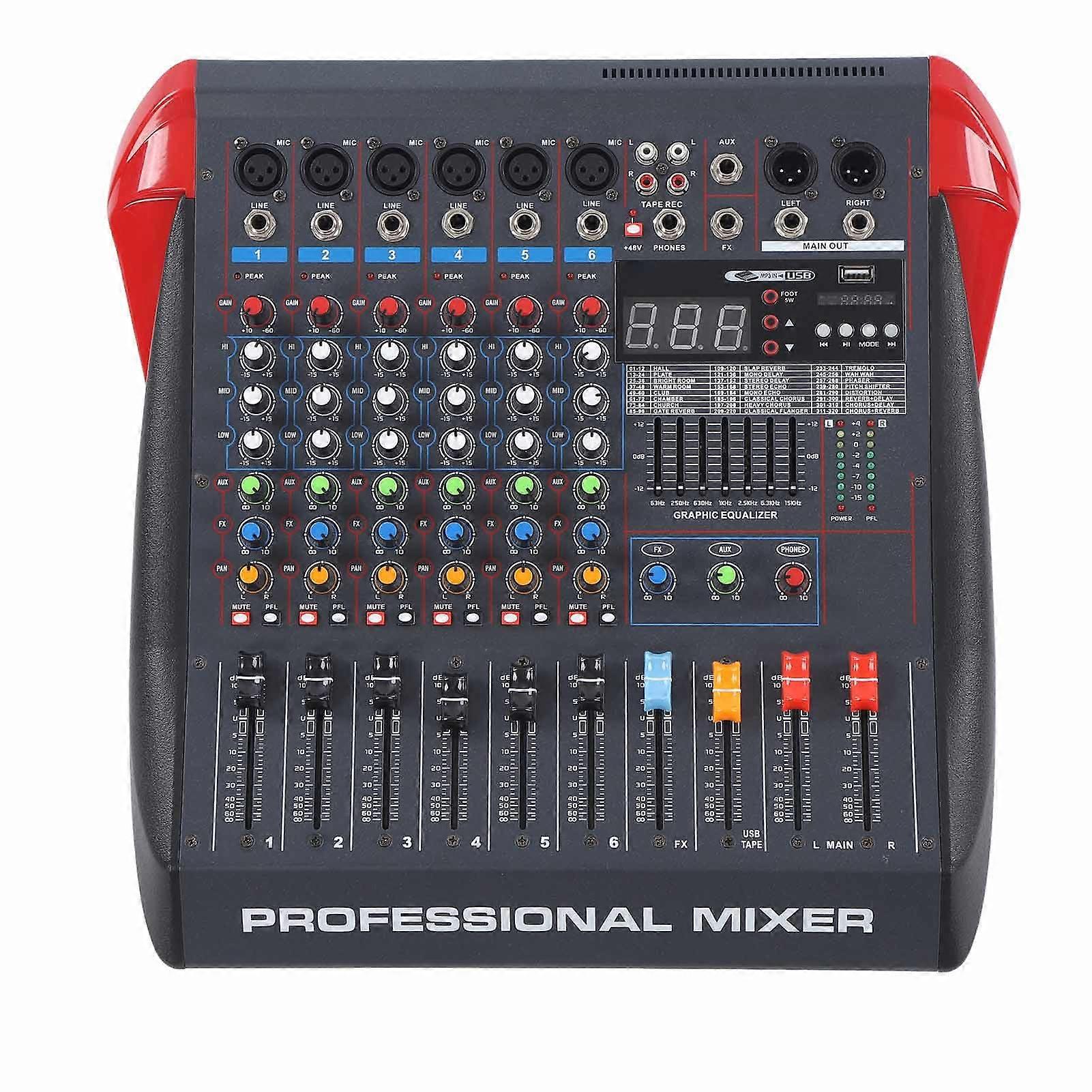 12-Channel Audio Mixer Sound Board Console with Bluetooth EU Plug