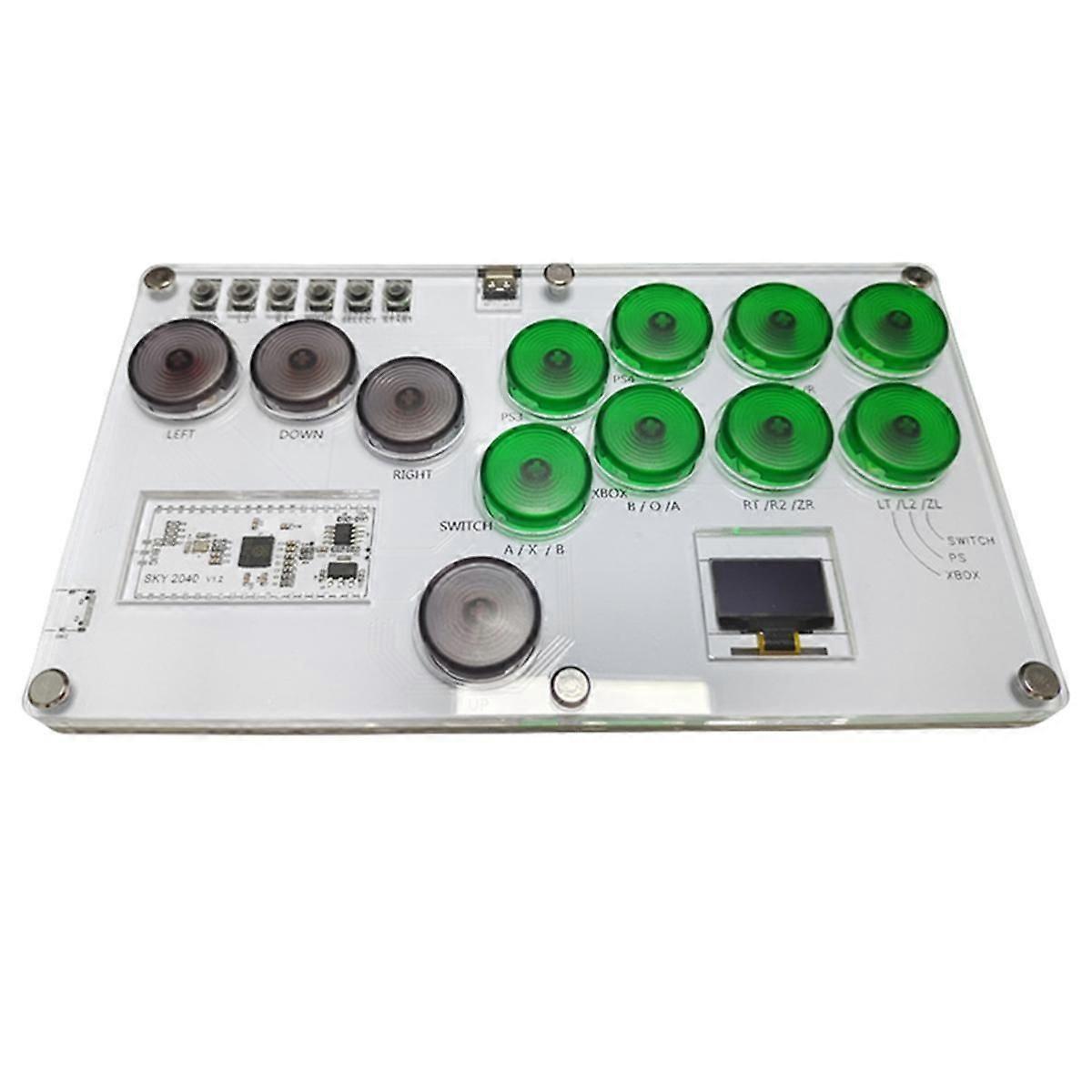 Arcade Joystick Controller Fight Stick Game Controller Mechanical Button for PC//Switch ,Green