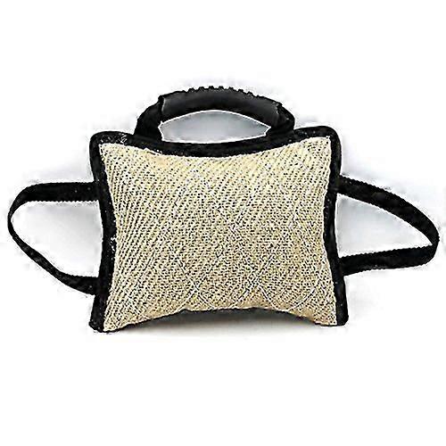 Permanent Dog Training Bite Tug Toy with 3 Handles Leash Bite Pad