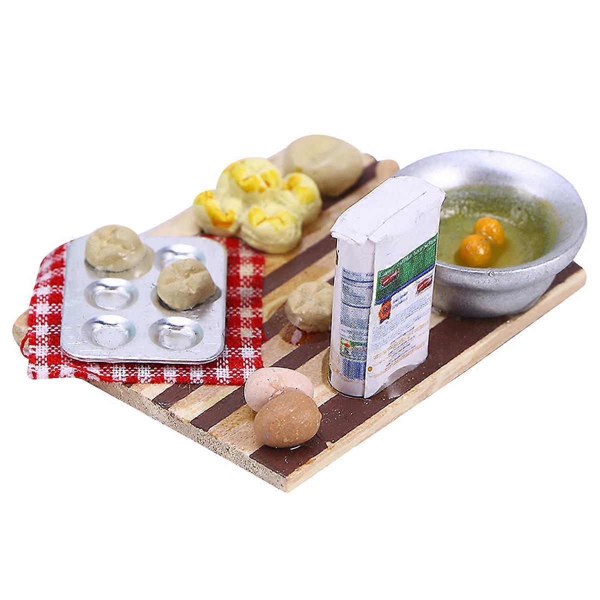Wooden Miniature Pastry Station for Fun Assorted Color Detailed Scale Model for Adult :12