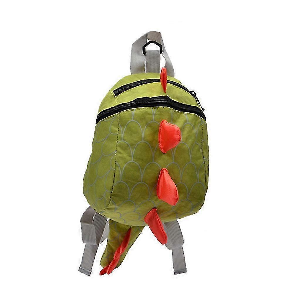 Dinosaur Backpack For Kids Adjustable Shoulder Straps Anti-lost Function Green Color 1Pack