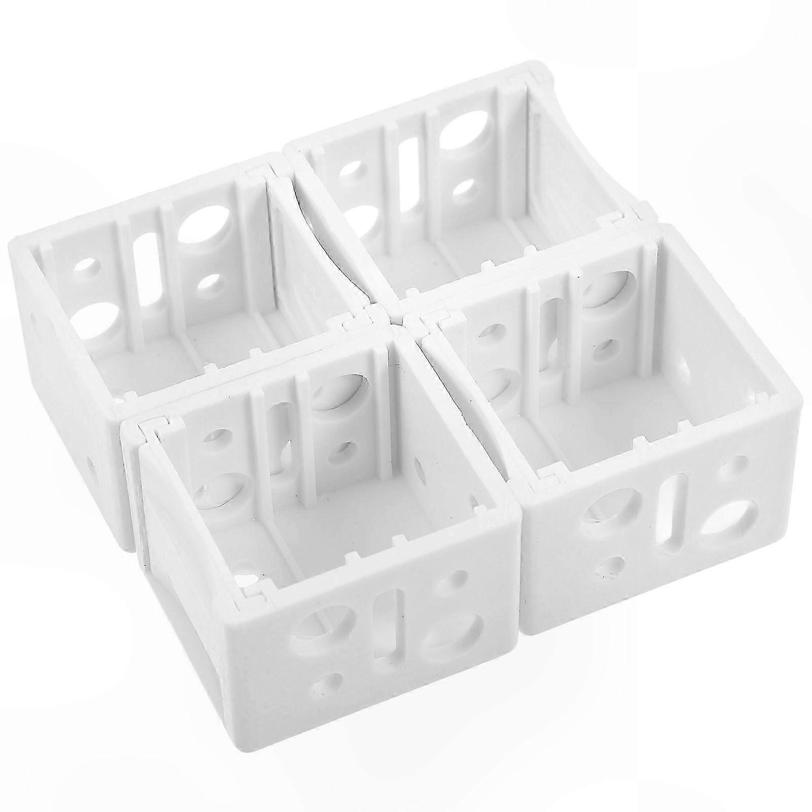 White Window Blind Brackets, 4 Pack Headrail and Vertical Blind Mounting Hardware for Box Installation