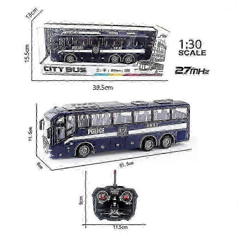 4CH Electric Wireless Remote Control Bus With Light Simulation School Bus Tour Bus Model Toy