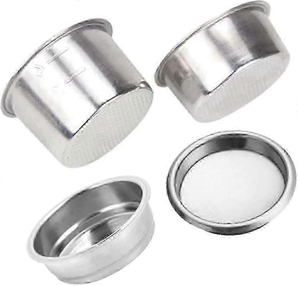 Coffee Filter 51mm Replacement Basket (4pcs) for Bottomless Portafilter Espresso Machine Part