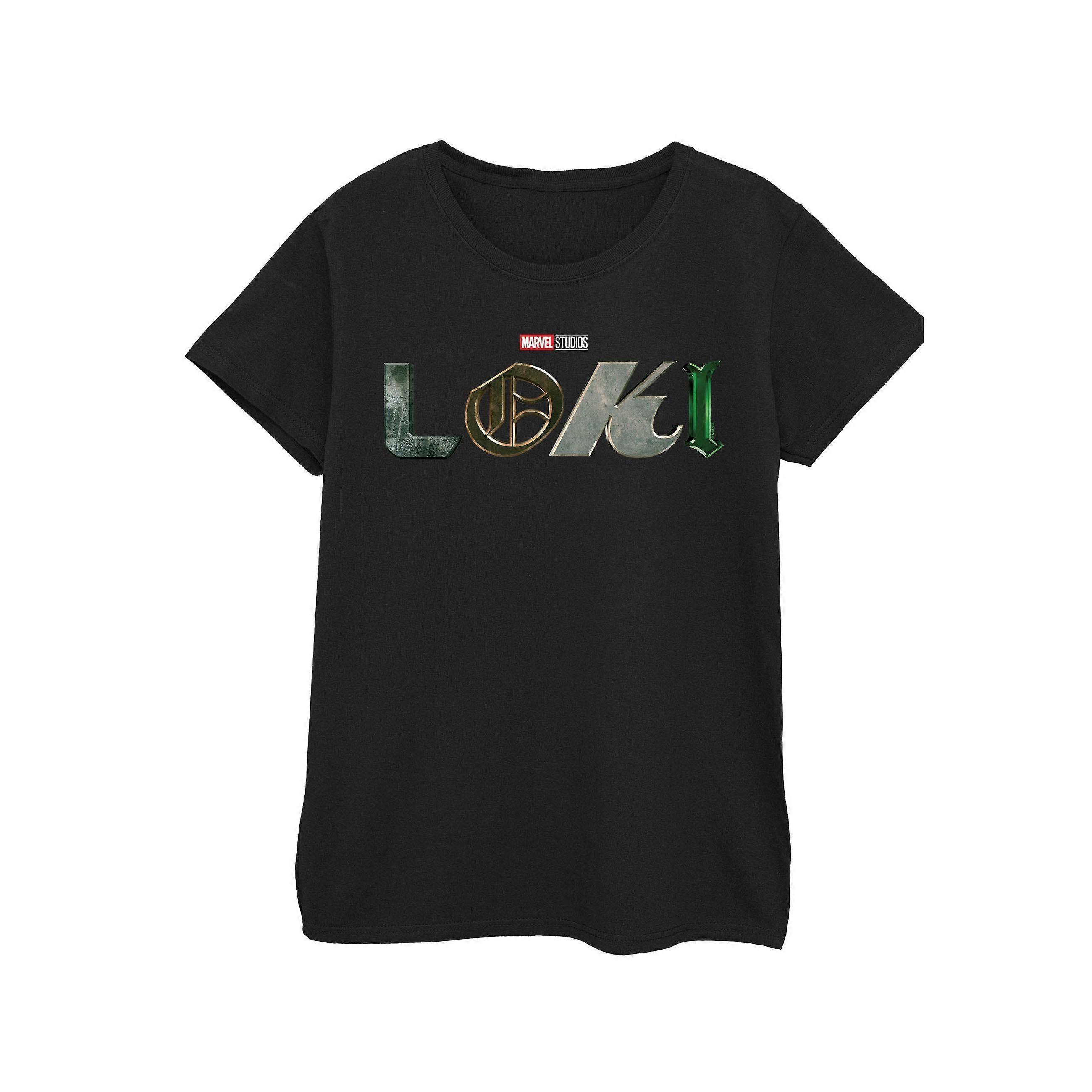 Marvel Maglietta da donna e da donna in cotone con logo Loki