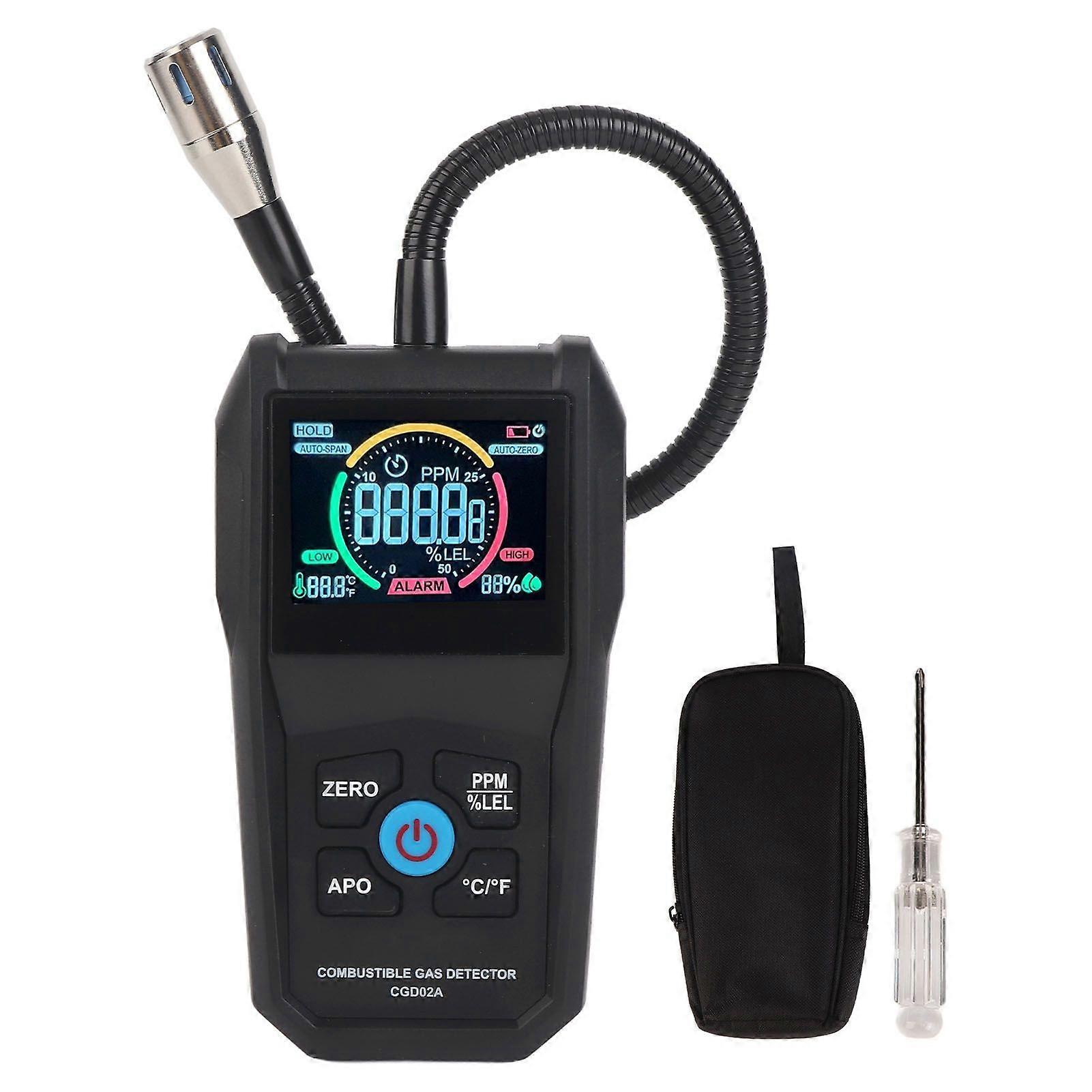 Combustible Gas Detector 5050000PPM LCD Display Screen Portable Gas Leak Tester for Pipeline