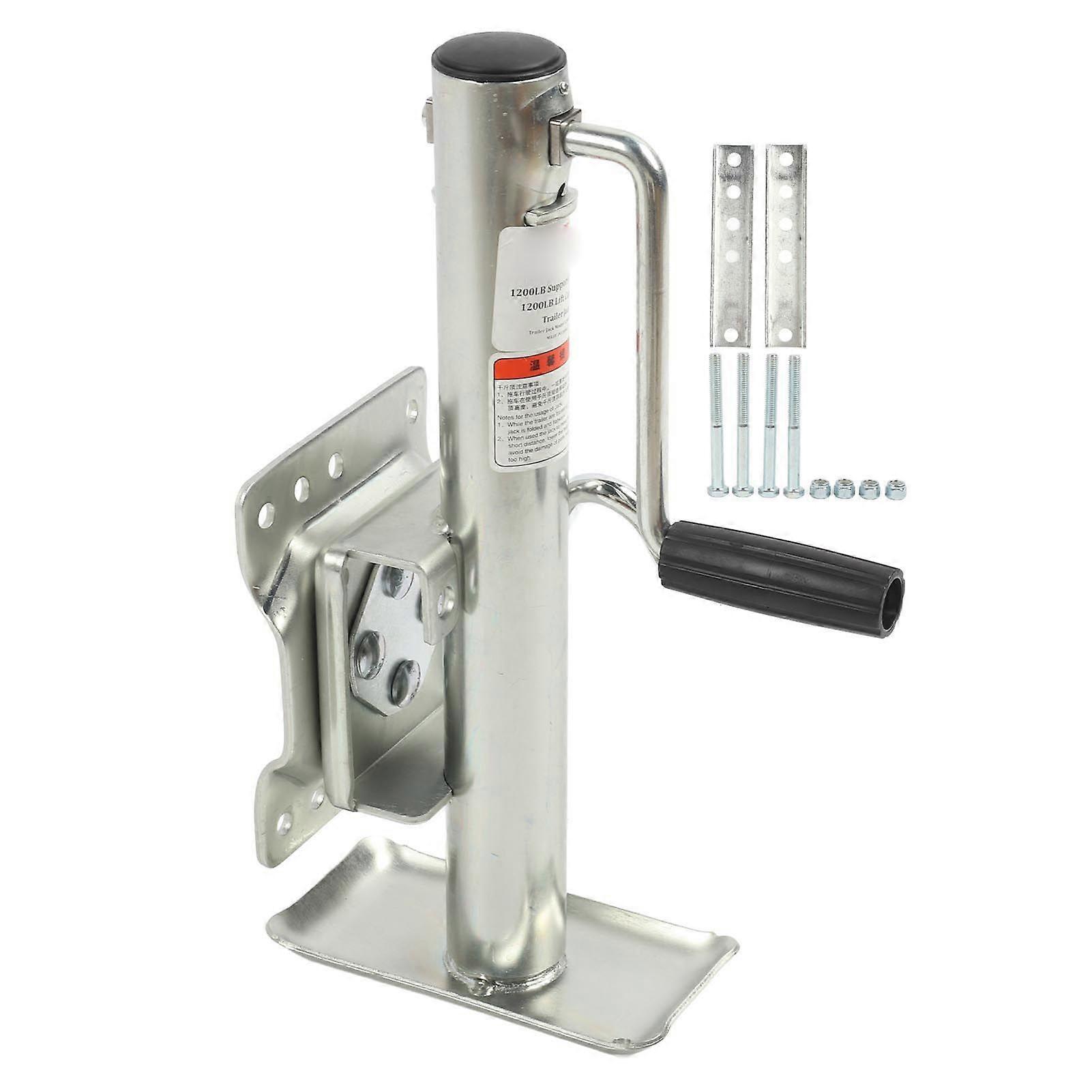 1200lbs Adjustable Trailer Jack with Wheel Side Rotation Handle Swivel Trailer Tongue Jack for ATV UTV Yacht Trailers RVs Low 400mm660mm