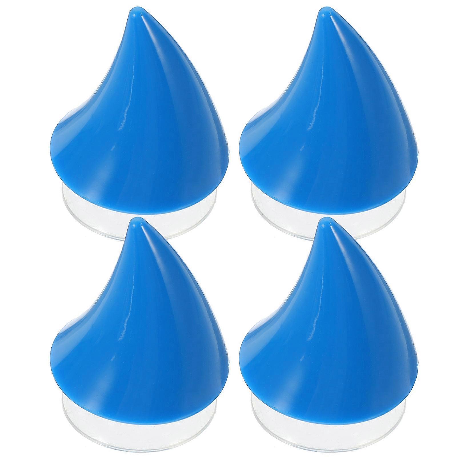 Motorcycle Horn Blue Plastic Accessories for Decoration 4Pcs