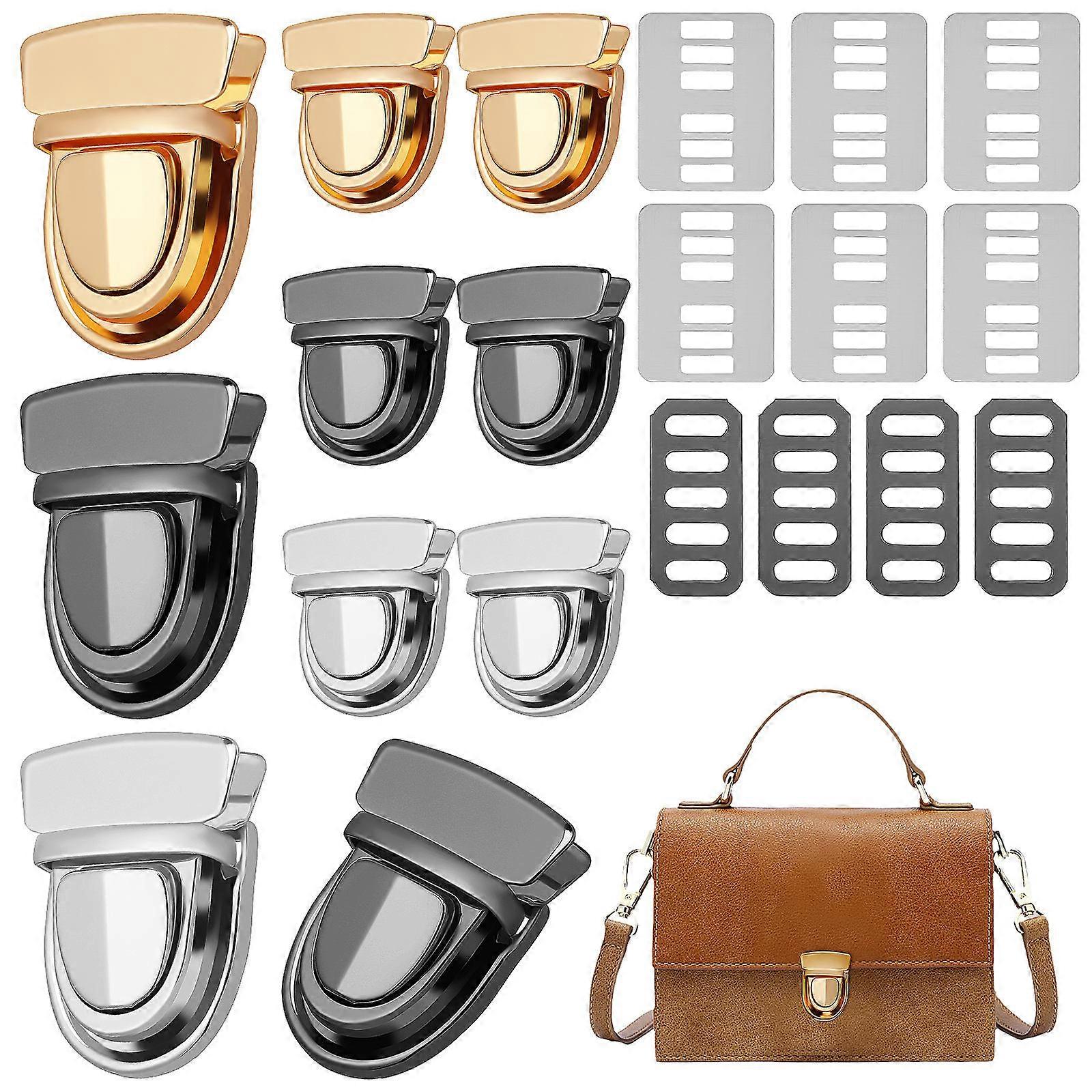 Box Hardware Purse Clasps for Bag Use Handbag Clasps Press Type 12Sets