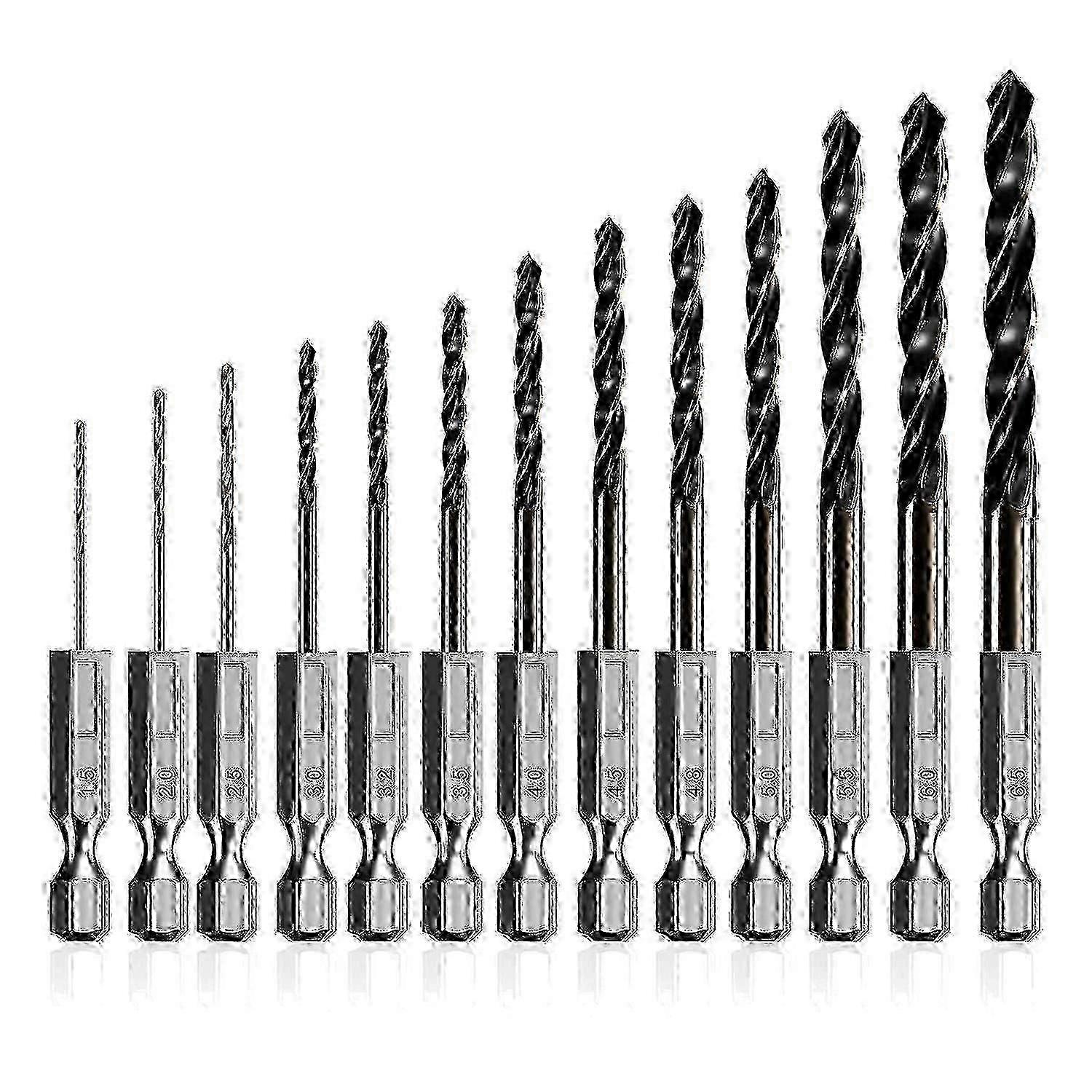 Hex Shank Cobalt Metric Bits Set Of 13 Pieces Quick Change Hss Impact Driver Hex Bits For Metal (tangling)