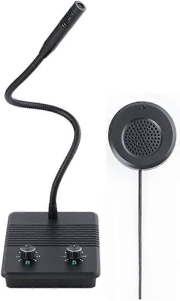 Raamintercom met buitenluidspreker - Dual Way Counter Intercom System, voor bank, kantoor