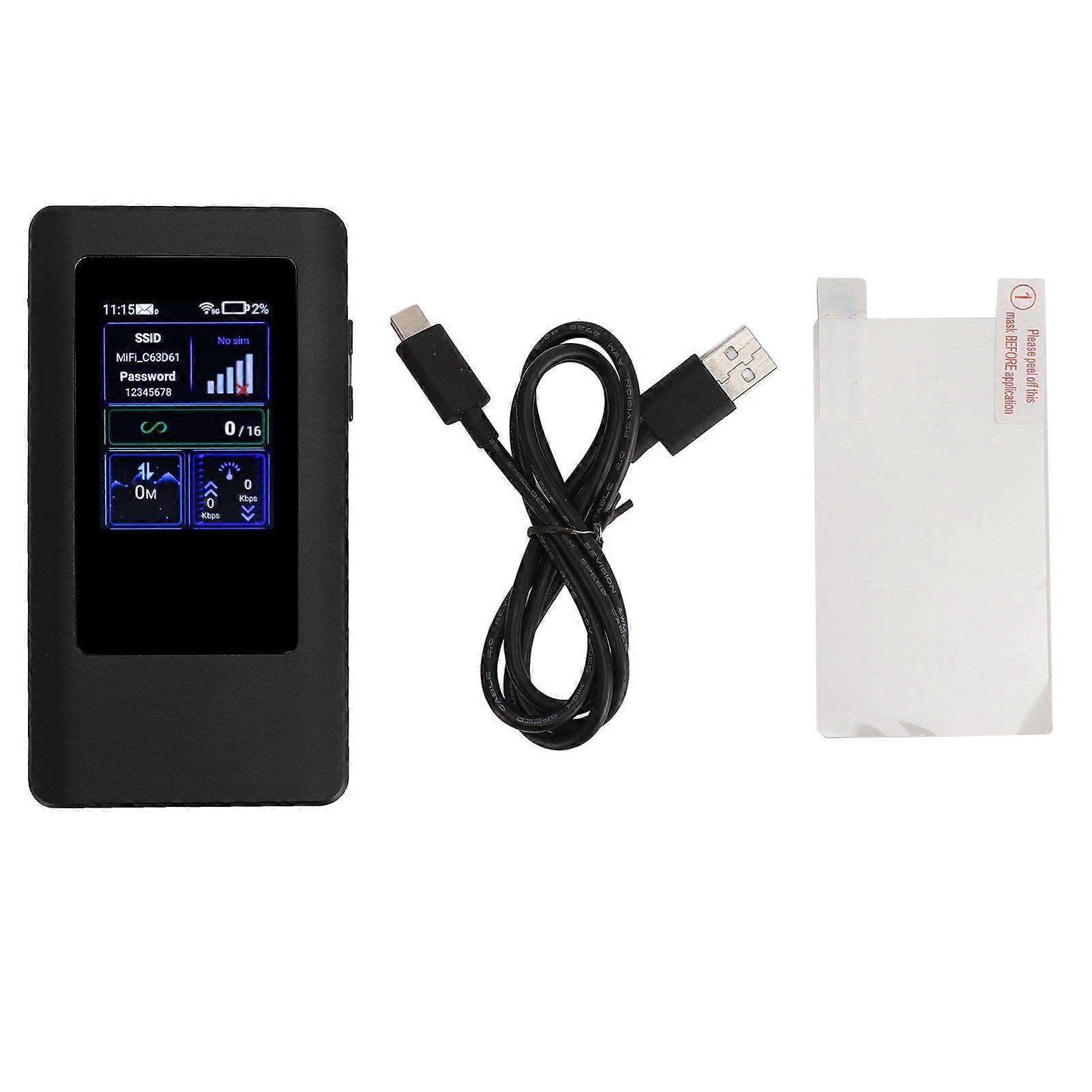 5G WiFi Mobile Hotspot 8 Core CPU WiFi6 Technology Sharing 5G and 4G LTE Hotspot 16 Connected Devices 10000mAh 5G Portable WiFi