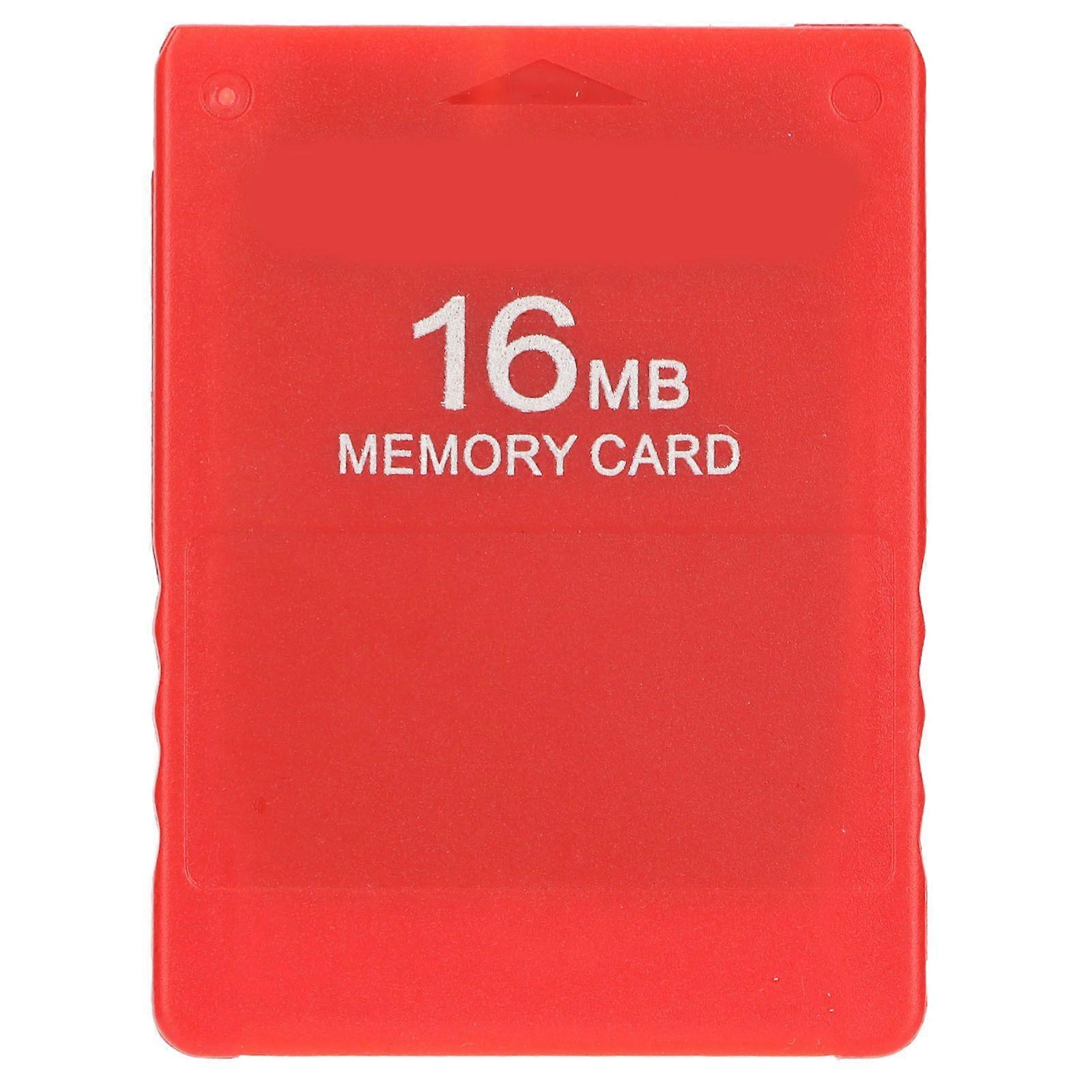 Memory Card 16MB Sturdy Easy to Use High Speed Portable Gaming Memory Card for PlayStation 2Red