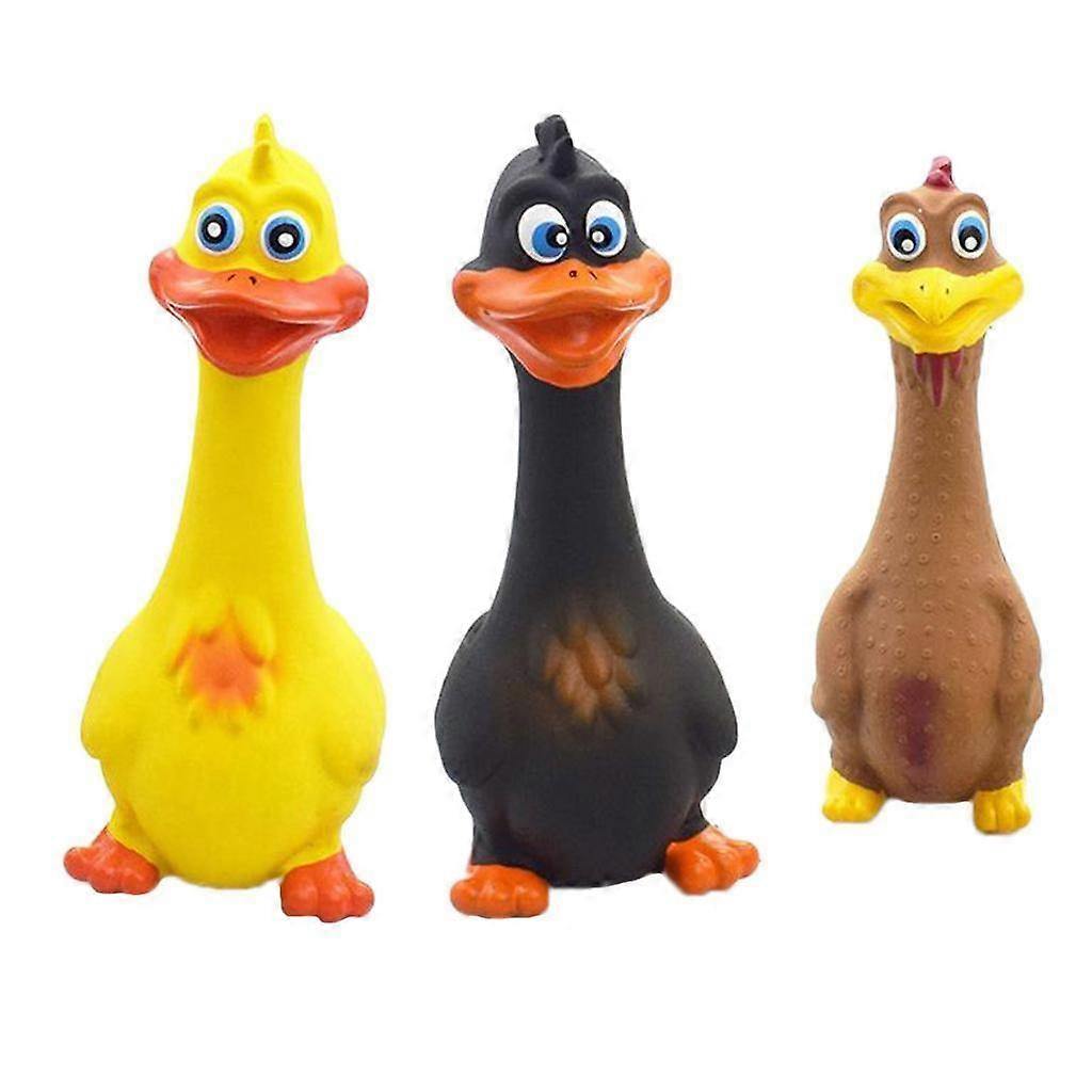 Rubber Chicken Screaming Dog Chew Toys for Aggressive Chewer, Tough Dog Chews