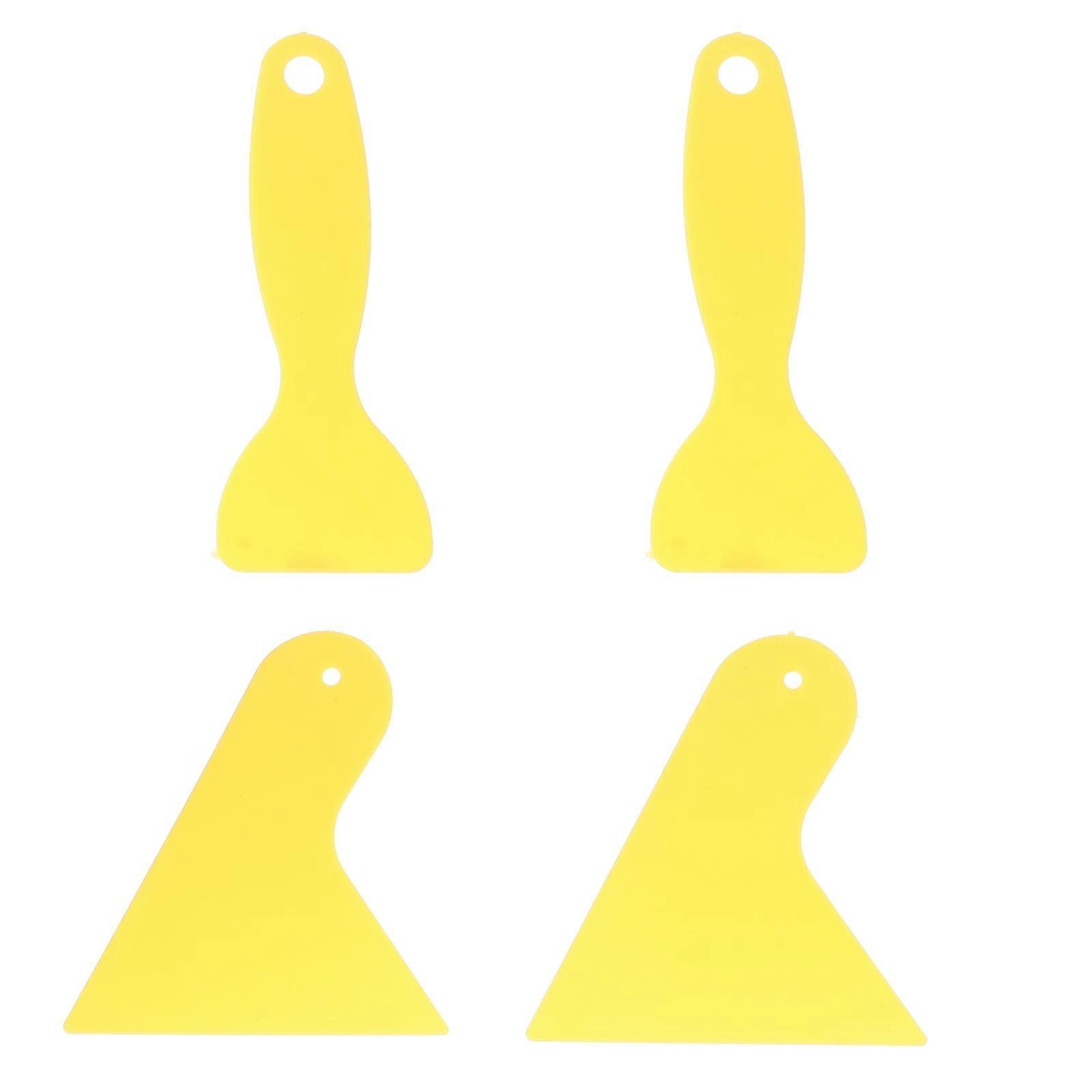 WeiWei 4pcs Plastic Scraper Tool Mini Spatula Car Vinyl Wrap Squeegee