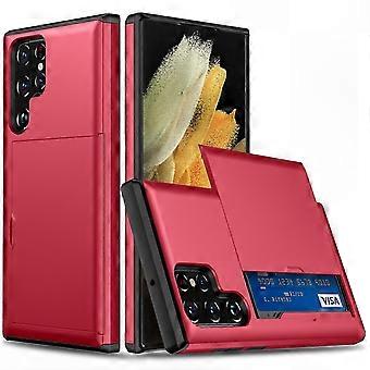 Galaxy S25 Ultra Case with Card Holder, TPU + PC Protective Phone Cover