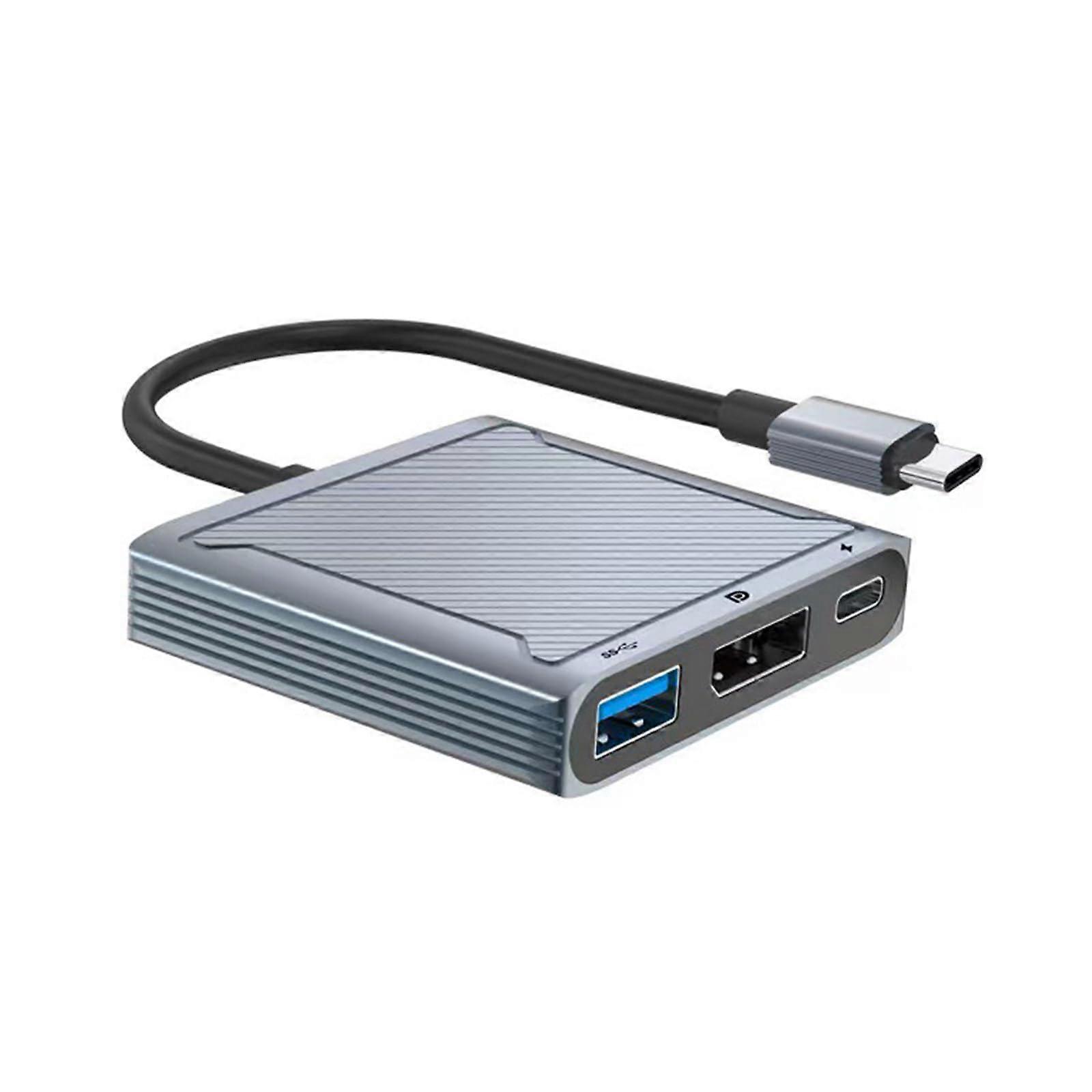 3 In 1 TypeC Display Port HUB Adapter TypeC To DisplayPort 8Kx4K120Hz PD100W USB Hub Extender