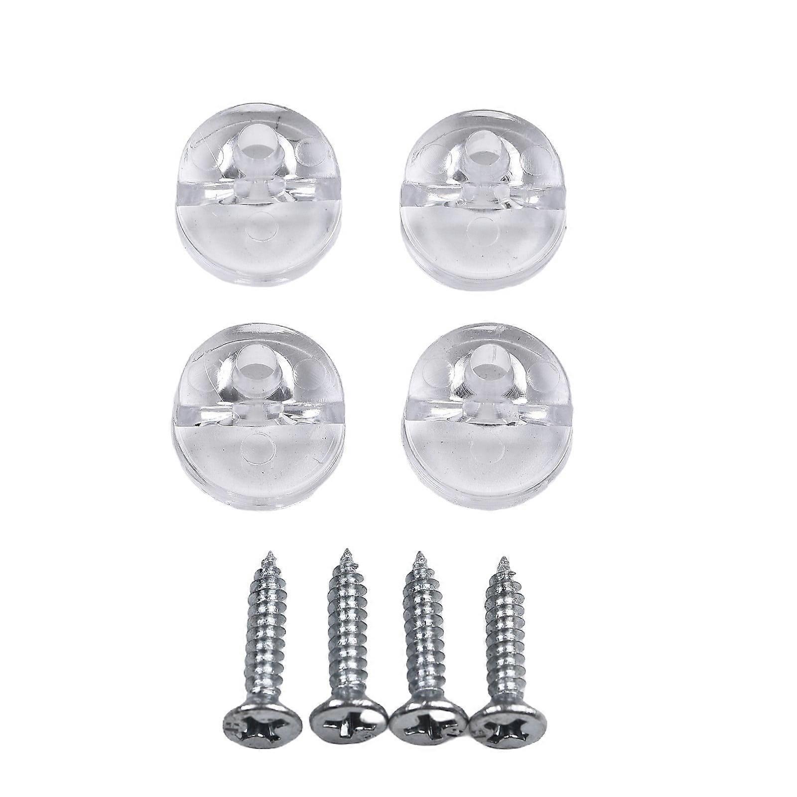 4x Mirror Wall Clips Fixing Kit Frameless Clips Glass Bracket Mounting Hanging