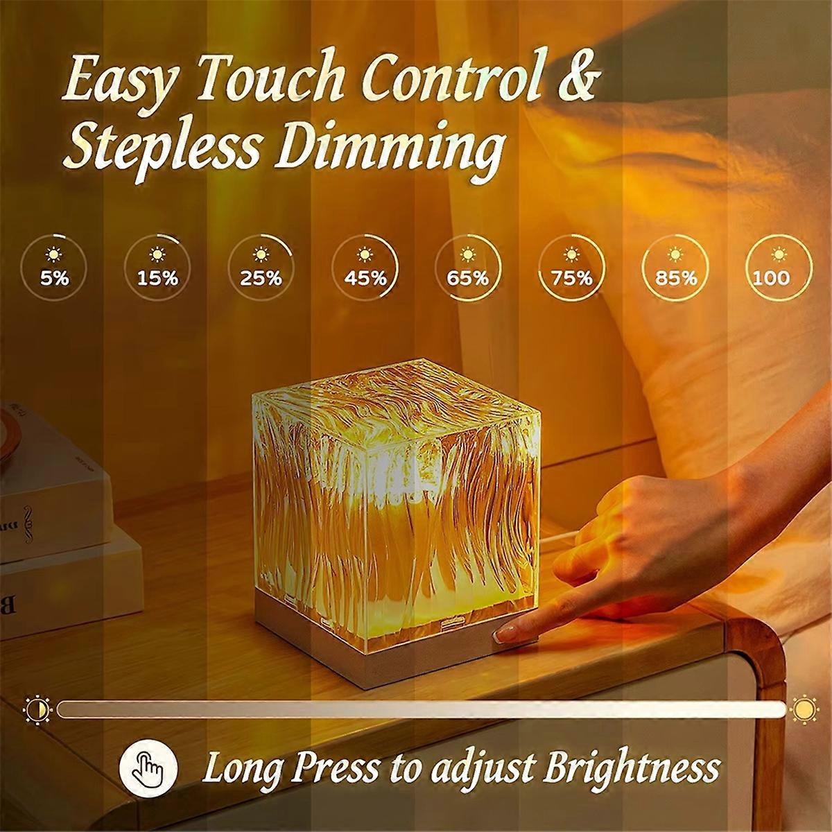 RGB Nordlichter Würfellampe mit Fernbedienung 16 Farbe USB Ladewasserlichtprojektor für Be