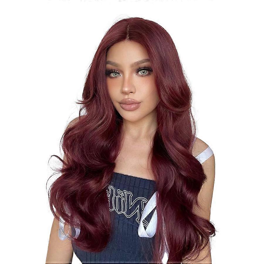 Copper Red 13x4 Free Parting Lace Front Wig for Women – Heat-Resistant Synthetic with Natural Look