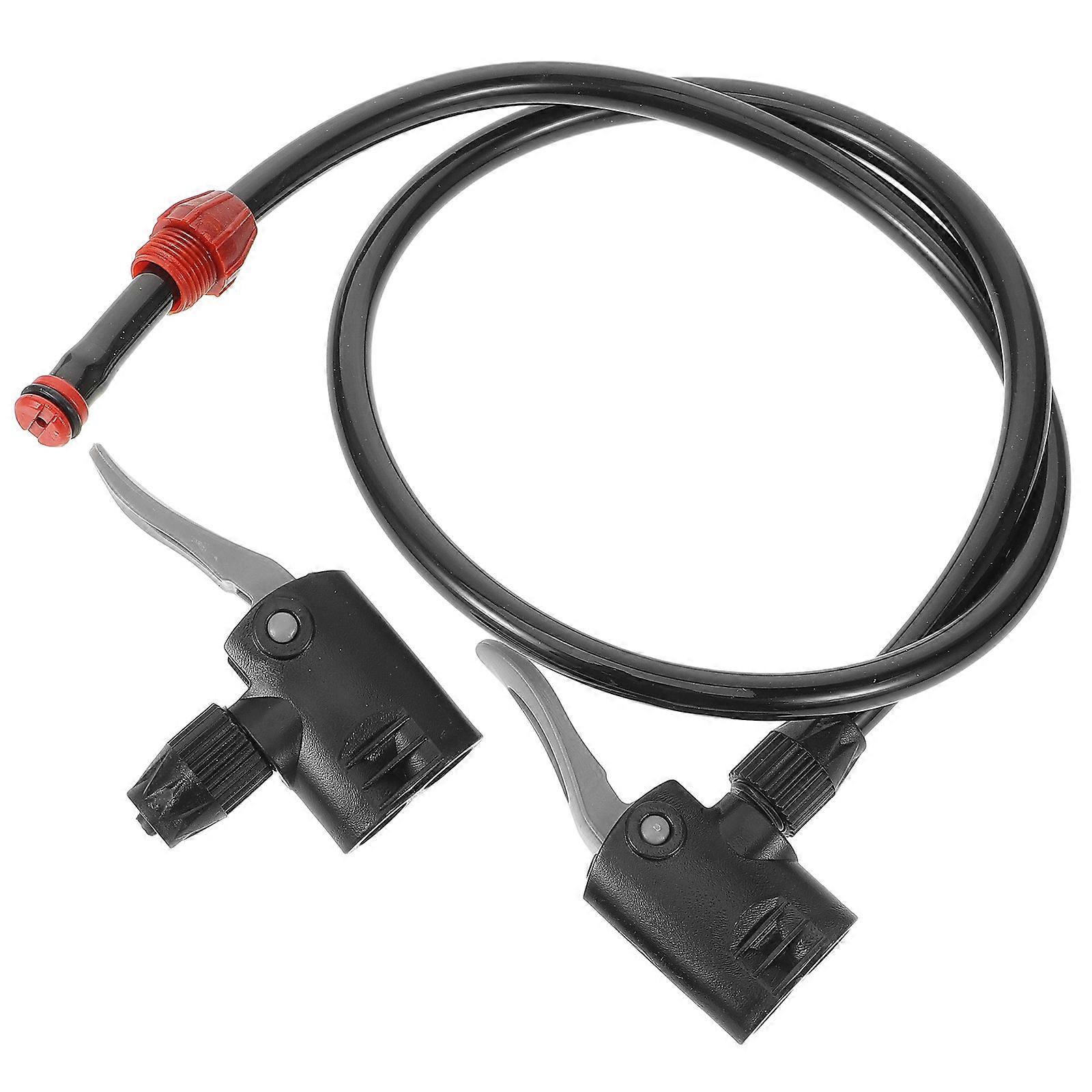 Bike Inflator Hose Extension Pipe for Inflating 4Pcs Cycling Pump Hose Black